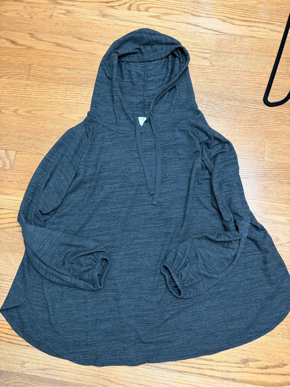Terra & Sky Women’s Hooded Tunic Top Size 3X Charcoal Gray